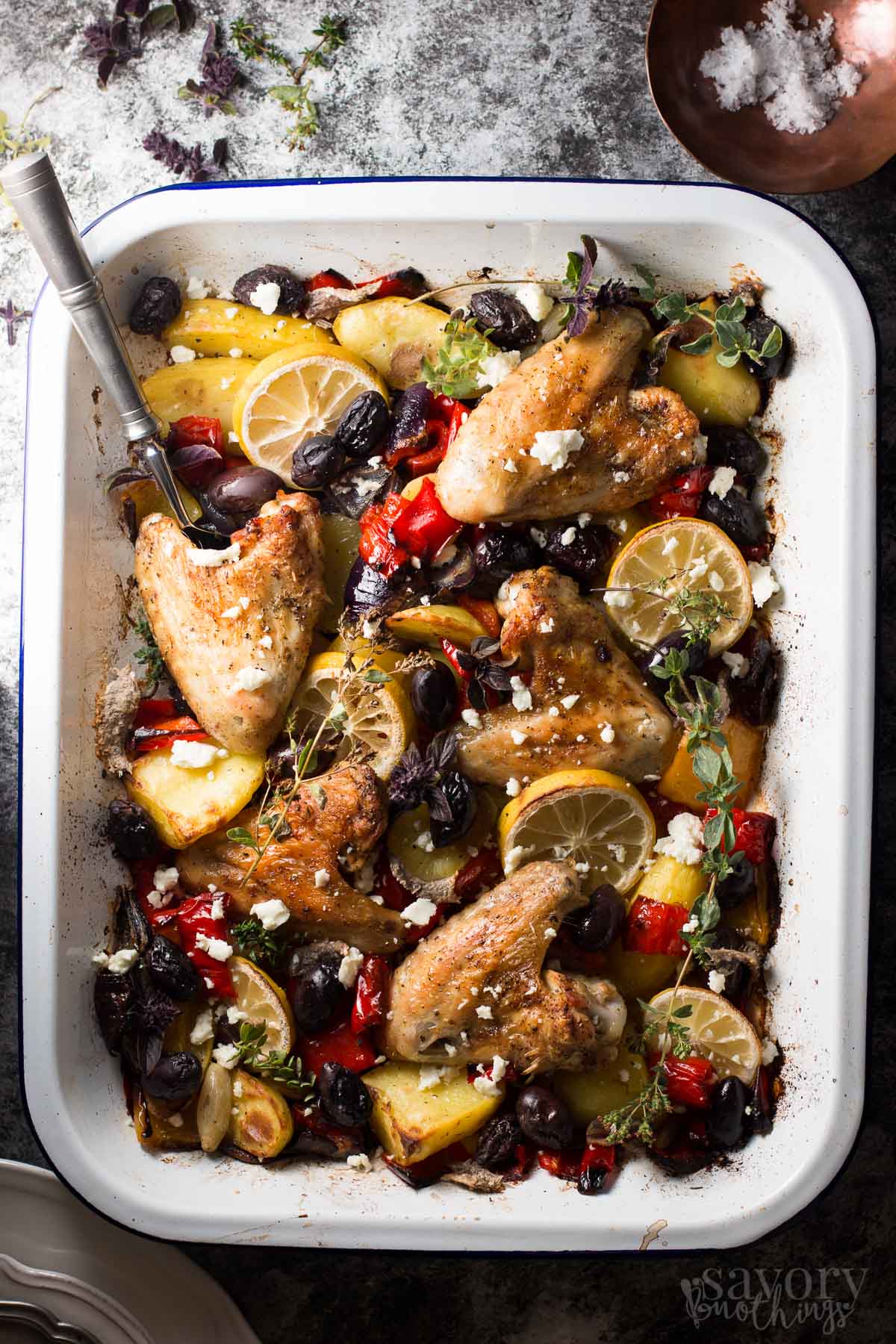 One Sheet Pan Greek Style Easy Baked Chicken