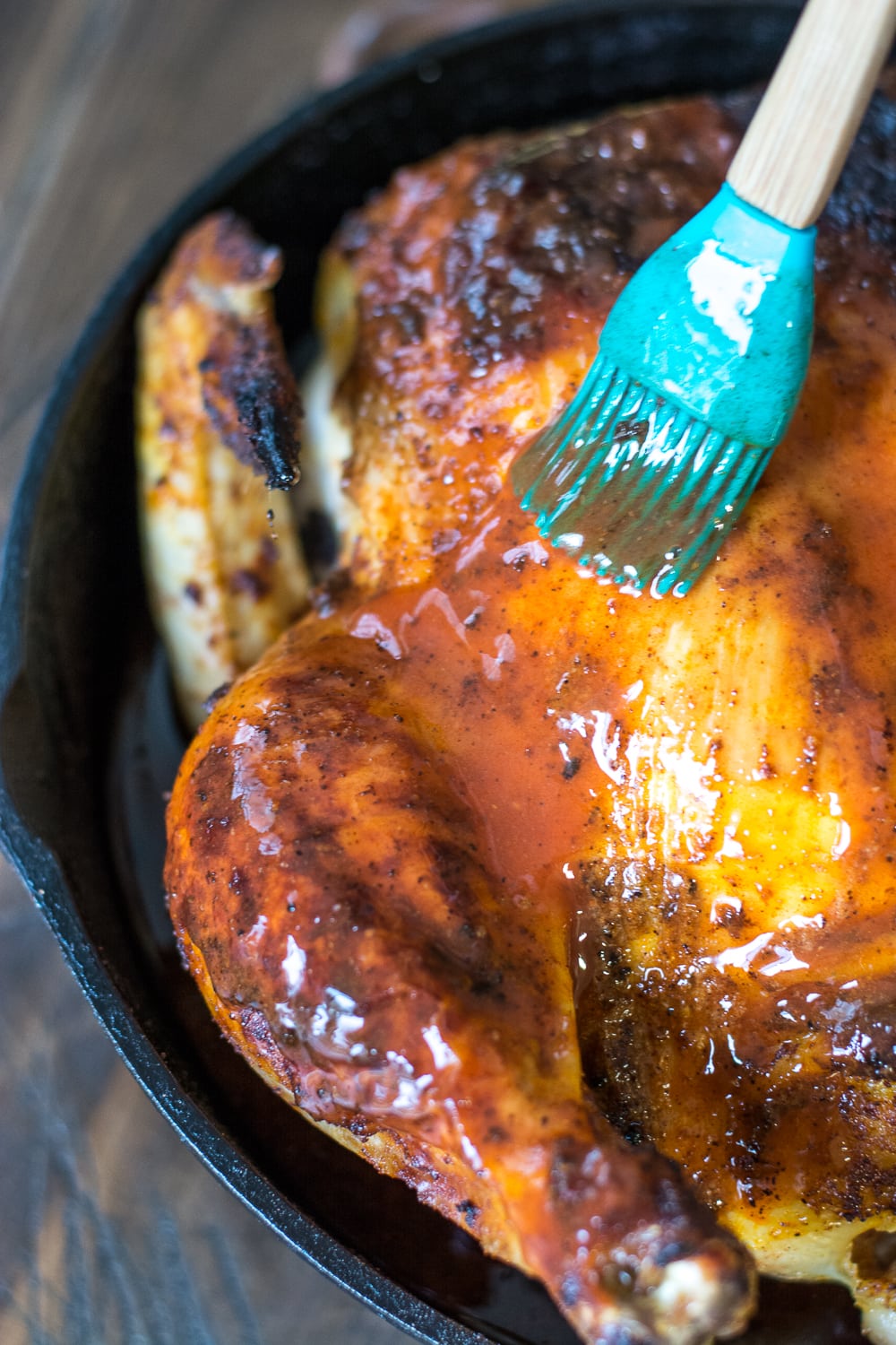 This Buffalo Roast Chicken is packed with flavor and makes an easy and delicious dinner! Try this spicy twist on a classic!  