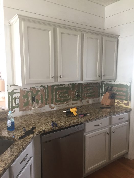 Update your kitchen with an Easy DIY Brick Backsplash! This affordable project is perfect for beginners who are looking for that classic farmhouse style!