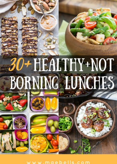30+ Healthy, Not Boring Lunch Recipes! These easy recipes are perfect for healthy weekday lunches! #mealprep #healthy