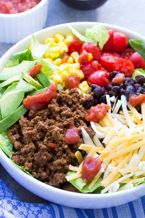 Meal Prep Taco Salad Lunch Bowls - Kristine's Kitchen