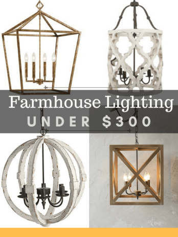 Beautiful and affordable farmhouse lighting! Get the Fixer Upper look without breaking the bank! #farmhouse #fixerupper