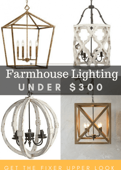 Beautiful and affordable farmhouse lighting! Get the Fixer Upper look without breaking the bank! #farmhouse #fixerupper