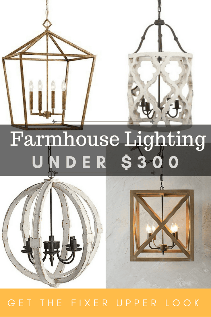 Beautiful and affordable farmhouse lighting! Get the Fixer Upper look without breaking the bank! #farmhouse #fixerupper