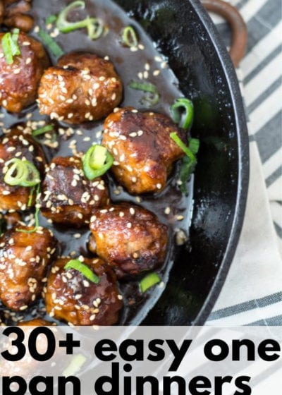 30+ Easy ONE PAN Family Friendly Dinners! Simple dinner recipes made in just one pan that your whole family will love! 