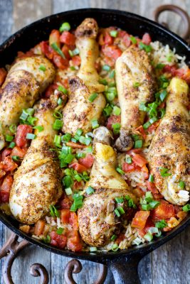 Spicy Drumsticks with Mexican Rice - Maebells