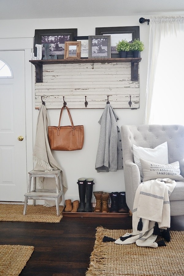 12 beautiful and functional entryways to inspire you to tackle your own! #diy #fixerupper