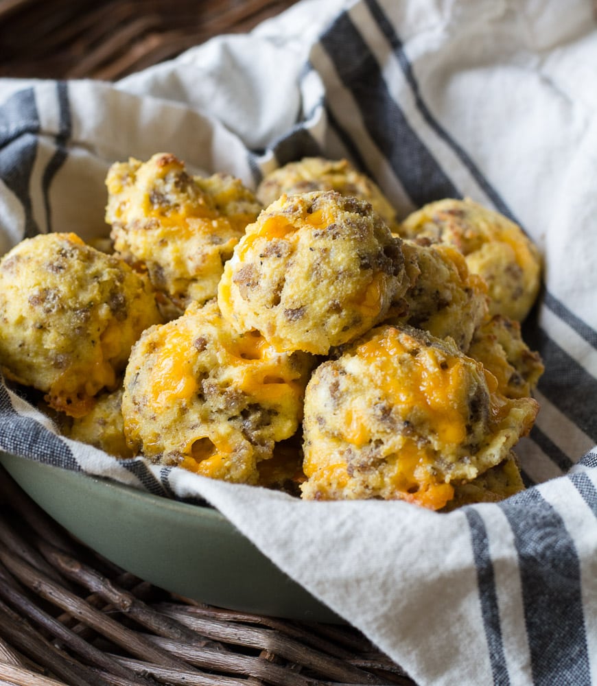 These Sausage Egg and Cheese Bites are the perfect low carb, grab and go, Keto friendly breakfast option! Perfect for an easy meal prep breakfast!