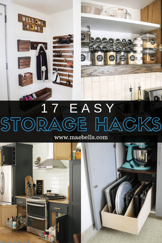 Easy storage hacks perfect for creating a perfectly organized home!