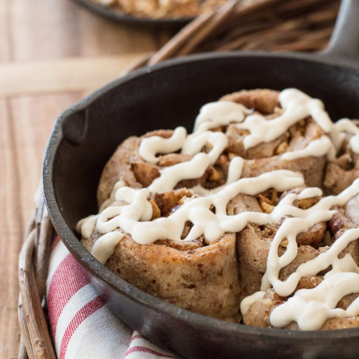 Sweet and sticky gluten free Keto Cinnamon Rolls packed with cinnamon and pecans! Less than 2 net carbs per roll!