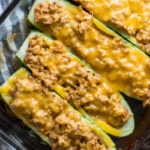 Keto Cheeseburger Zucchini Boats