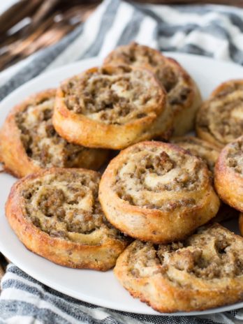 These easy Keto Sausage Rolls are packed with sausage and cream cheese! The perfect gluten free, keto breakfast or appetizer!