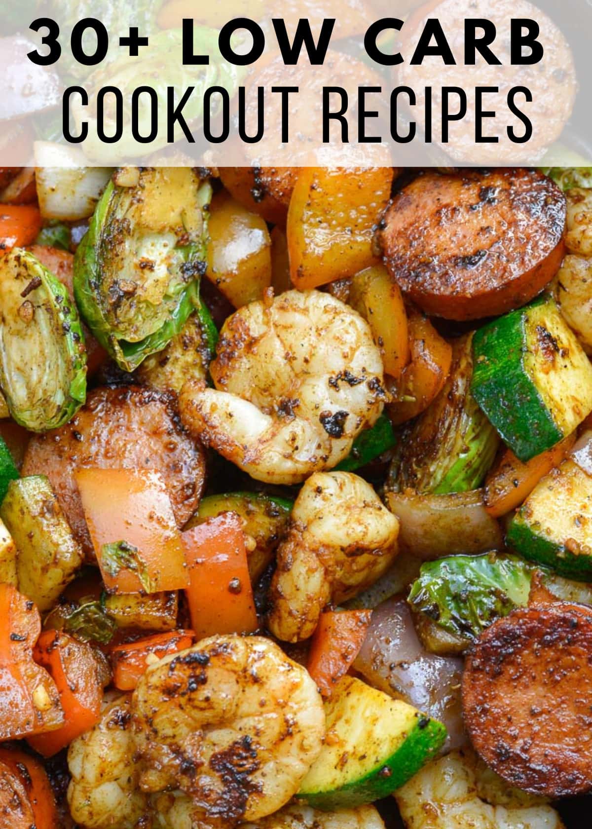 This list of 30+ Low Carb Cookout Recipes features the best keto BBQ sides, main dishes, and desserts. These easy summer recipes are perfect for Memorial Day or July 4th!