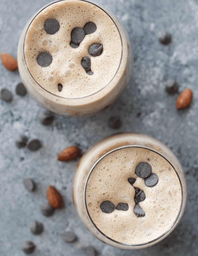 This Almond Butter Frappuccino is packed with strong coffee, almond milk and rich almond butter! The easiest keto frappuccino you will make all summer! Only 3 net carbs per serving!
