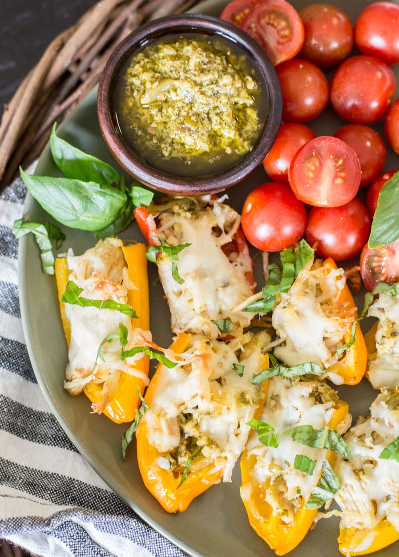 pesto chicken peppers