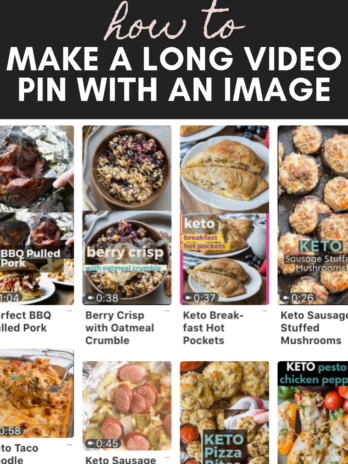 Learn how to make a video pin with image for Pinterest!