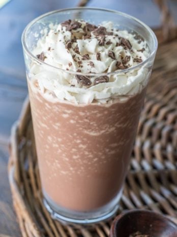 You won't believe how delicious this low carb Keto Mocha Frappuccino is! At just 3.7 net carbs this keto Starbucks knockoff will be a new favorite! #keto