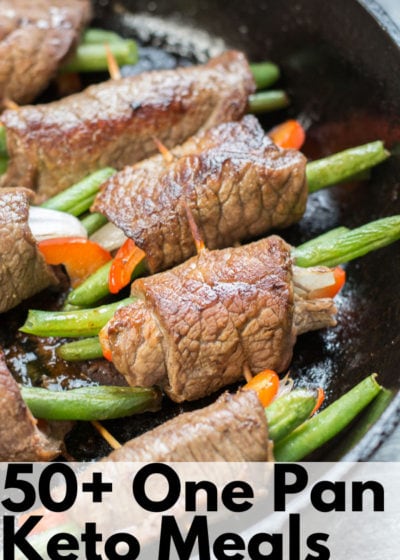 Sticking to your low-carb keto diet has never been easier! These 50+ One Pan Keto Meals are perfect for busy nights when you just don’t have a lot of time or energy. They come together in one pan, so there are less dishes to clean!