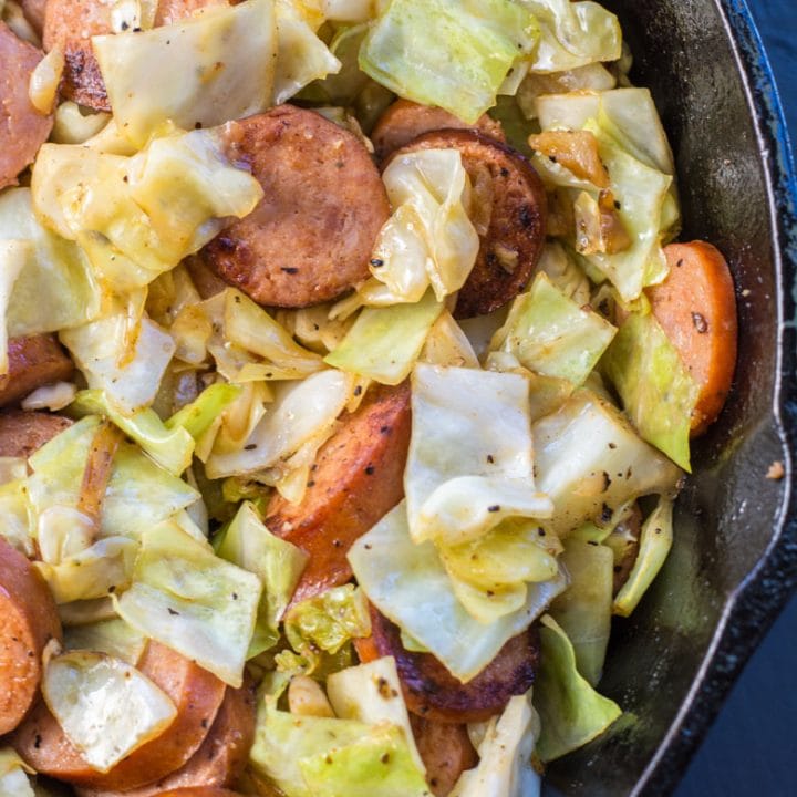 Keto Cabbage and Sausage Skillet (Quick & Easy!) - Maebells