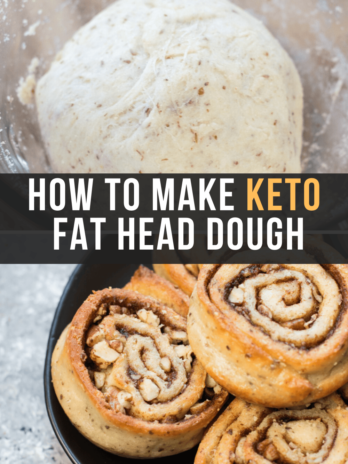 Learn how to make Keto Fat Head Dough perfect for keto pizzas, cinnamon rolls and more! This step by step tutorial will show you exactly how to make a crispy, delicious low carb crust!  #keto