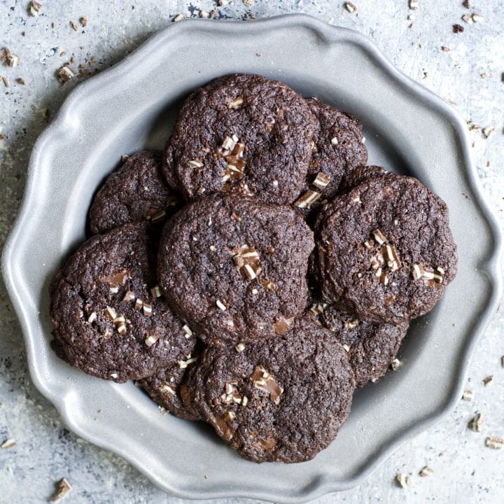 Dark Chocolate Peppermint Cookies {gluten free}