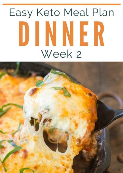 Keto doesn't have to be hard. Let me help you get started with my weekly Keto Meal Plan which includes 5 EASY low carb dinners plus a keto breakfast recipe complete with net carb counts and a printable shopping list.