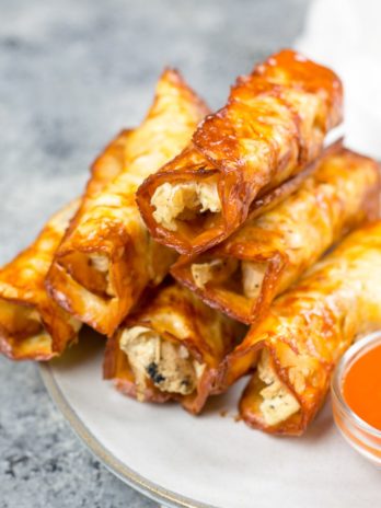 These Keto Buffalo Chicken Taquitos only have three ingredients, can be made in under 10 minutes and have nearly no carbs!