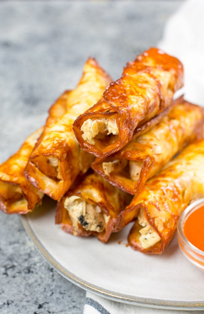 These Keto Buffalo Chicken Taquitos only have three ingredients, can be made in under 10 minutes and have nearly no carbs!