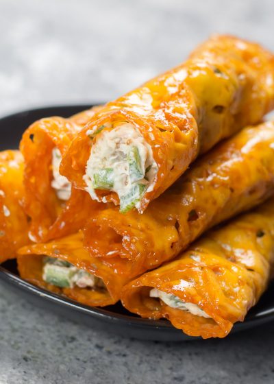 These Keto Jalapeño Popper Taquitos are loaded with fresh jalapeños and bacon! This is the easiest keto appetizer ever and under three net carbs per serving!