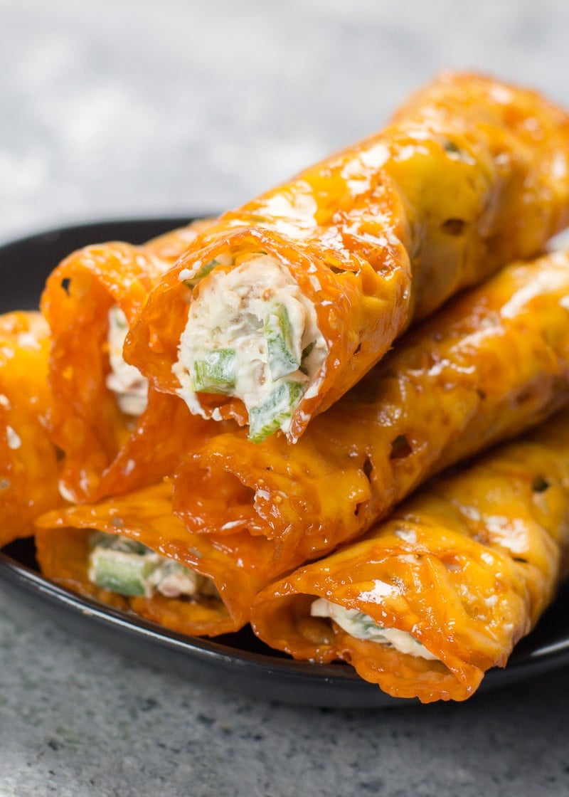 These Keto Jalapeño Popper Taquitos are loaded with fresh jalapeños and bacon! This is the easiest keto appetizer ever and under three net carbs per serving!