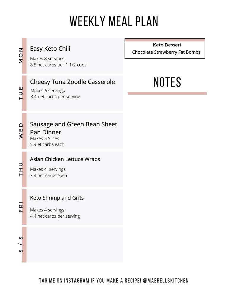 Ready to try keto? I’ve made it easy with this Easy Keto Meal Plan which includes 5 EASY low carb dinners plus a keto dessert recipe complete with net carb counts and a printable shopping list.