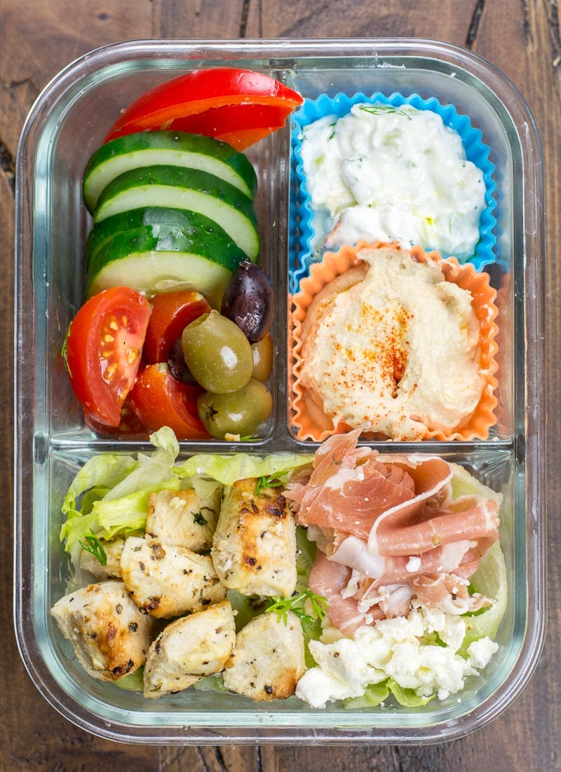 Try these Greek Chicken Power Bowls perfect for a low carb dinner or easy, healthy meal prep!