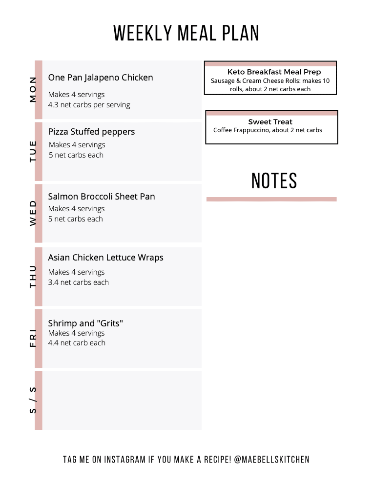 Curious about keto but not sure where to start? I can help! This Easy Keto Meal Plan includes 5 EASY low carb dinners plus a keto breakfast you can meal prep! This guide is complete with net carb counts and a printable shopping list.