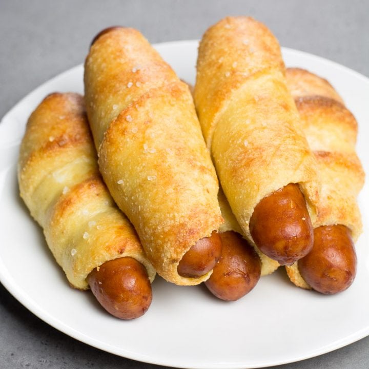 These easy Keto Pigs in a Blanket are the perfect low carb kid friendly dinner under 4 net carbs each!