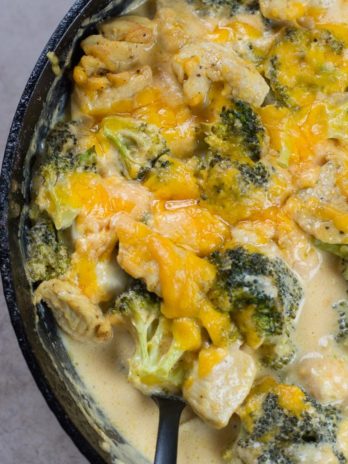 When you need some low carb comfort food try this Keto Broccoli Cheddar Chicken! A one pan, low carb dinner under 7 net carbs per serving.