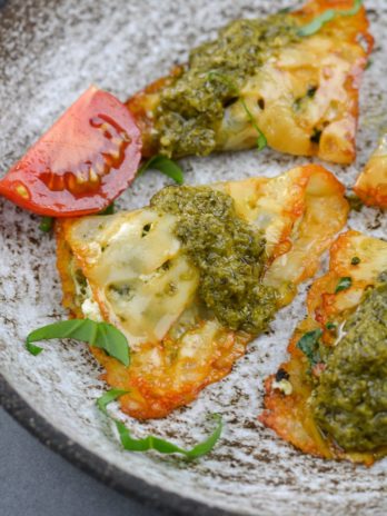 These incredibly delicious Keto Pesto Chicken Ravioli contain just five basic ingredients and take only a few minutes to make! This low carb ravioli will be a new keto staple!