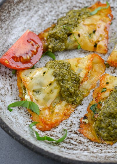These incredibly delicious Keto Pesto Chicken Ravioli contain just five basic ingredients and take only a few minutes to make! This low carb ravioli will be a new keto staple!