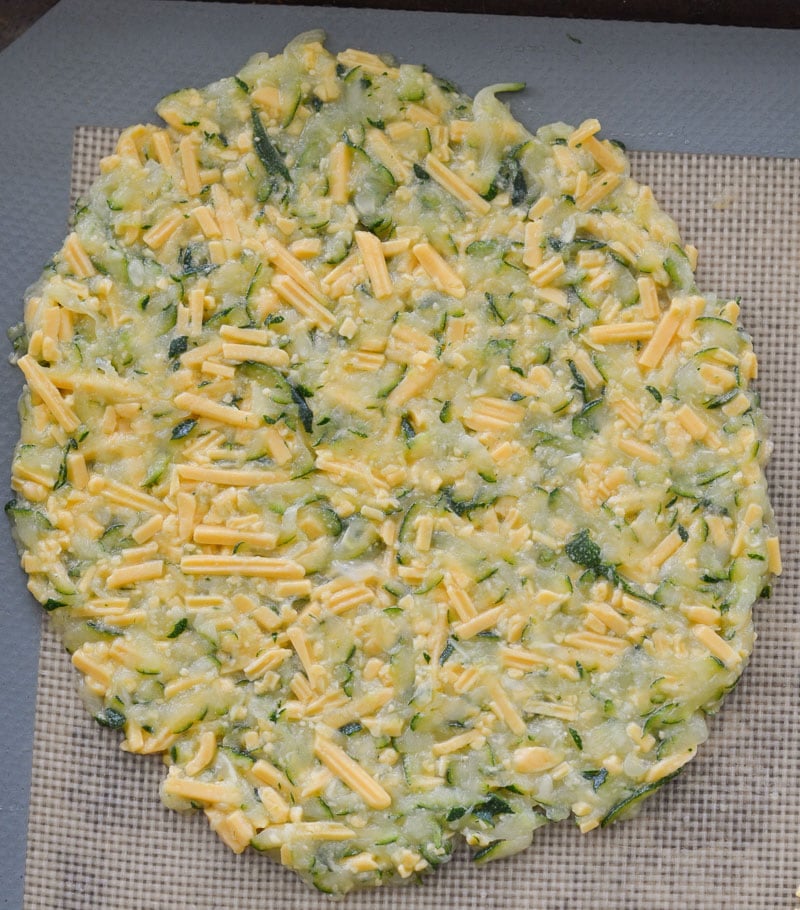 process shot showing how to make zucchini tortillas