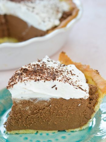 Try this Keto French Silk Pie for a decadent low carb dessert! At about 5 net carbs per slice this rich chocolate pie is an instant keto classic!