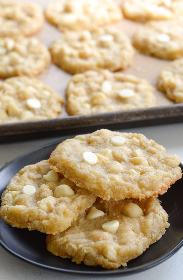 Keto White Chocolate Macadamia Nut Cookies Maebells