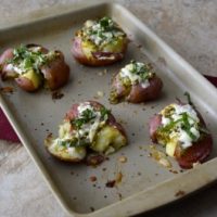 Pesto Smashed Potatoes