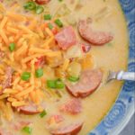 Cheesy Smoked Sausage Soup (low carb + keto)