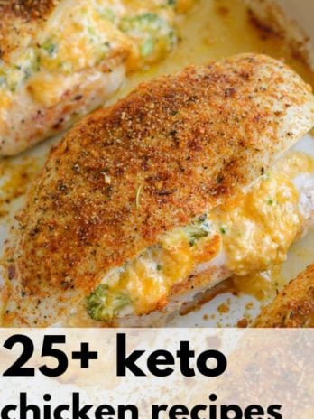 25+ Easy Keto Chicken Recipes that will make your low carb meal planning easy! These include easy keto dinners with chicken plus snacks, wraps, soups, and more!