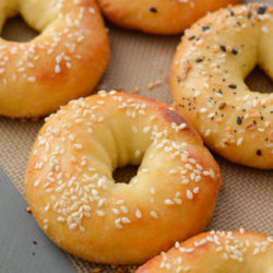These Easy Keto Bagels make the best low carb breakfast sandwiches! At about 3 net carbs this is a gluten free, keto-friendly bagel recipe you will love!