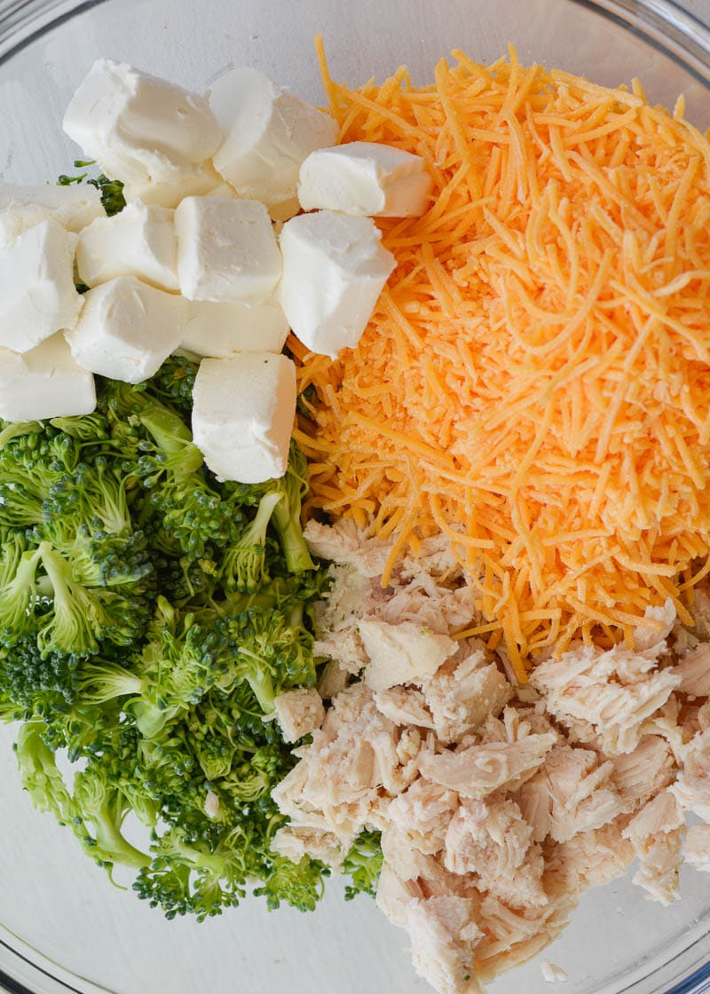 This Chicken Broccoli Cheddar Hot Pocket is loaded with tender chicken, fresh broccoli and loads of cheese wrapped in a perfectly soft and fluffy crust! Each slice is about 3 net carbs!