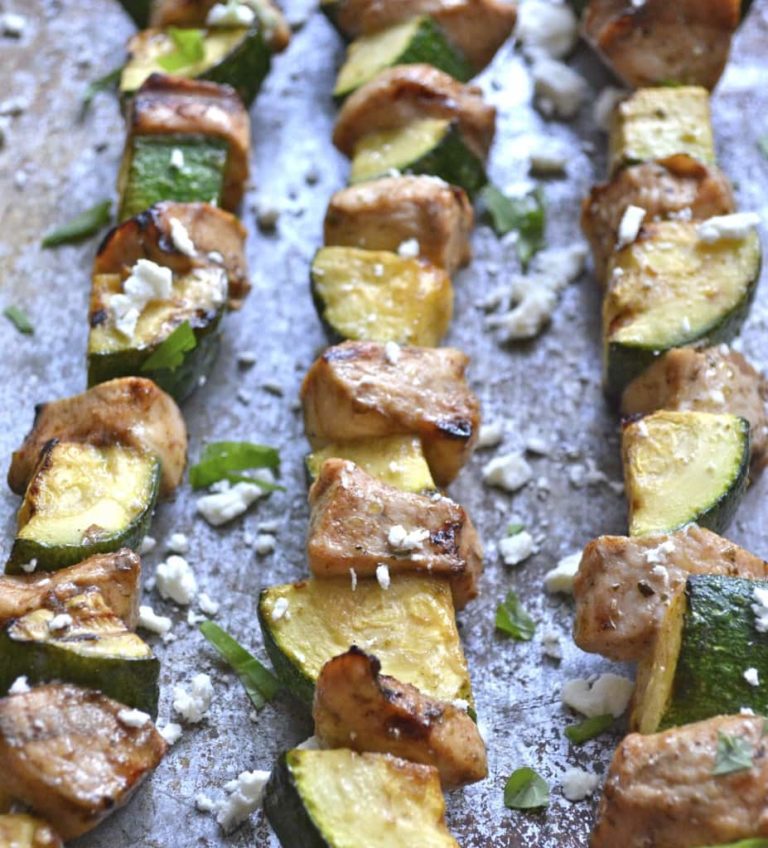 Grilled Chicken and Zucchini Skewers (keto + low carb) Maebells