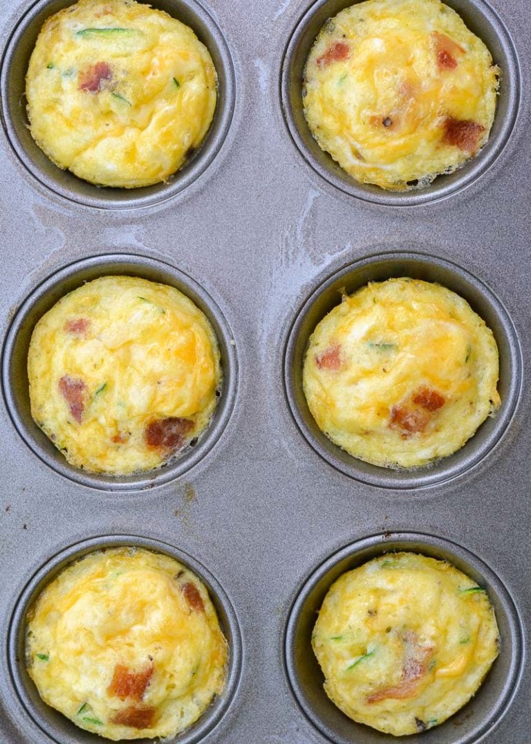 Bacon Egg and Zucchini Bites (keto + low carb) Maebells