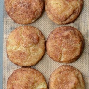 These soft and chewy Keto Snickerdoodles are loaded with vanilla and cinnamon! Each grain free cookie has just 1.5 net carbs each! 