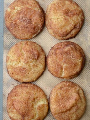 These soft and chewy Keto Snickerdoodles are loaded with vanilla and cinnamon! Each grain free cookie has just 1.5 net carbs each! 