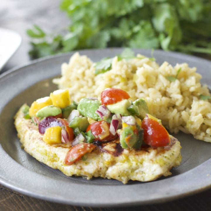 Habanero Chicken with Mango Salsa